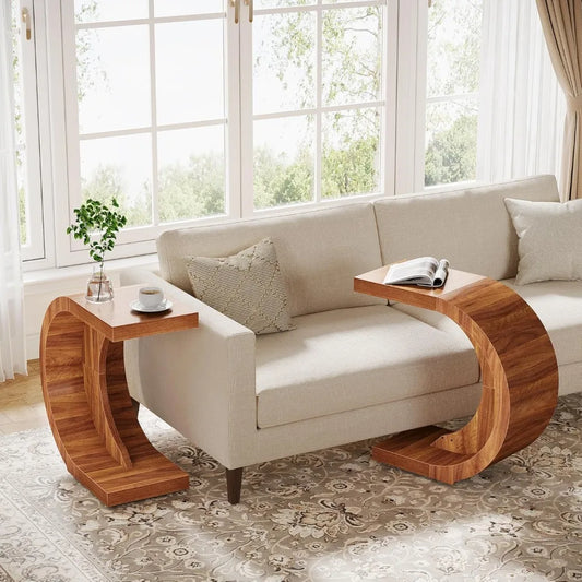 C-Shaped End Table Set of 2