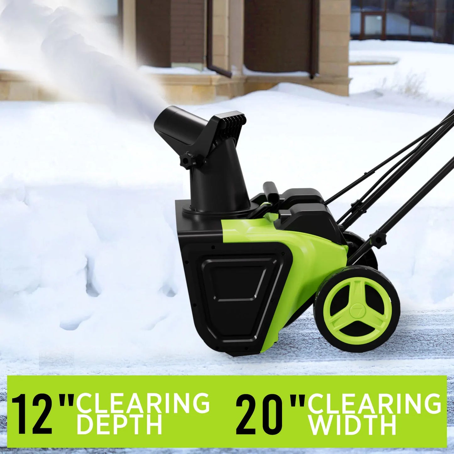 42V 20" Cordless Snow Blower Dual 4.0Ah Batteries & Charger Included