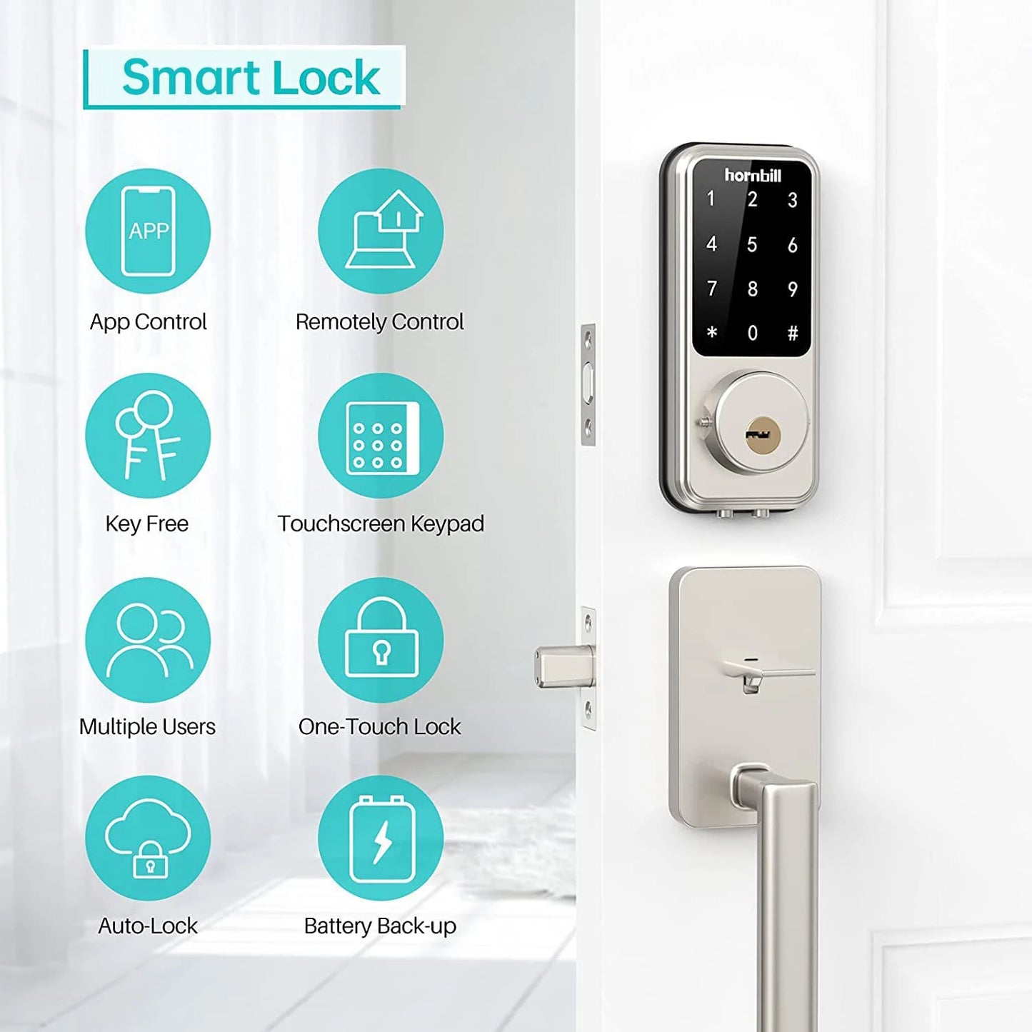 Smart Front Door Lock Deadbolt Keyless Entry
