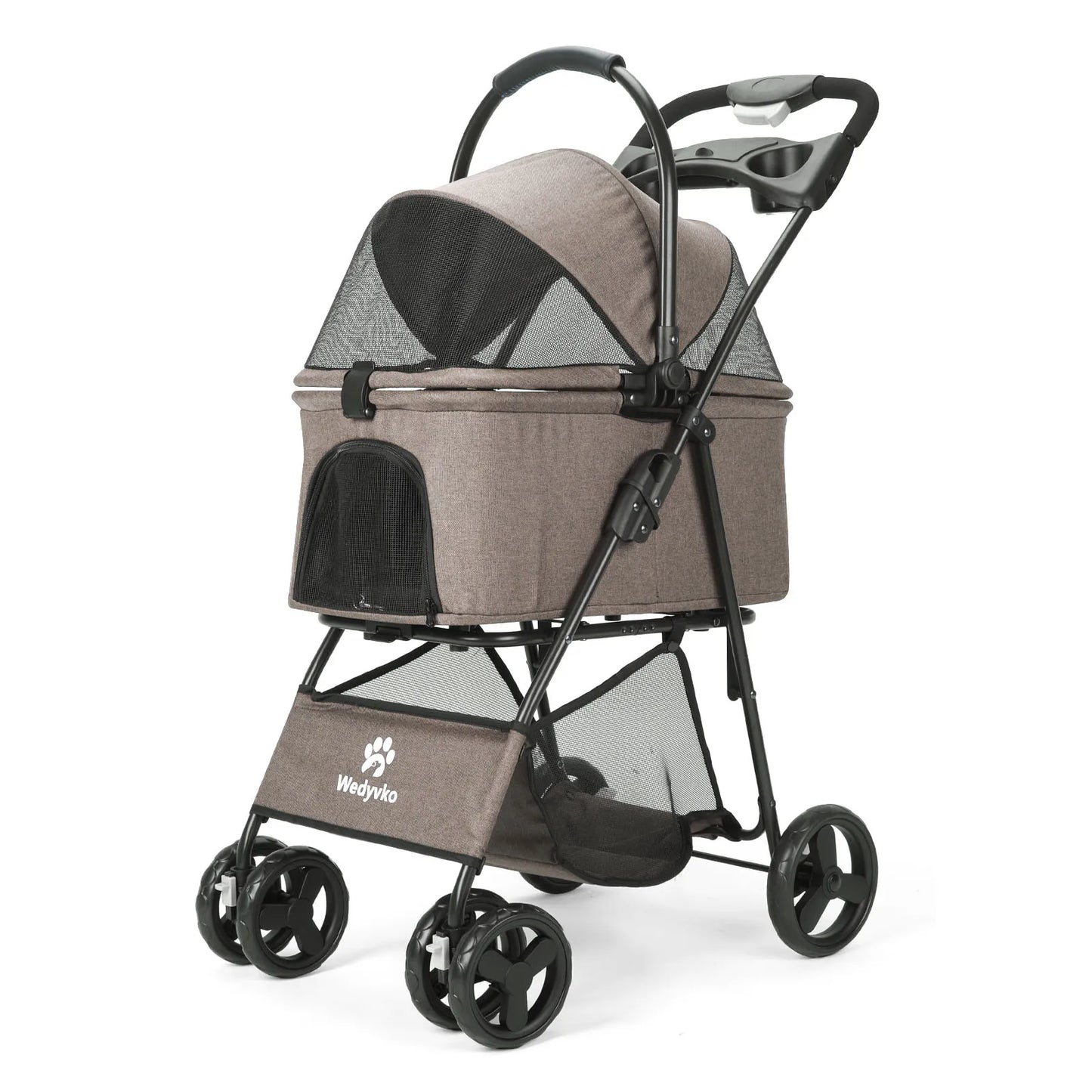 3 in1 Pet Stroller with Removable Carrier, Folding Waterproof