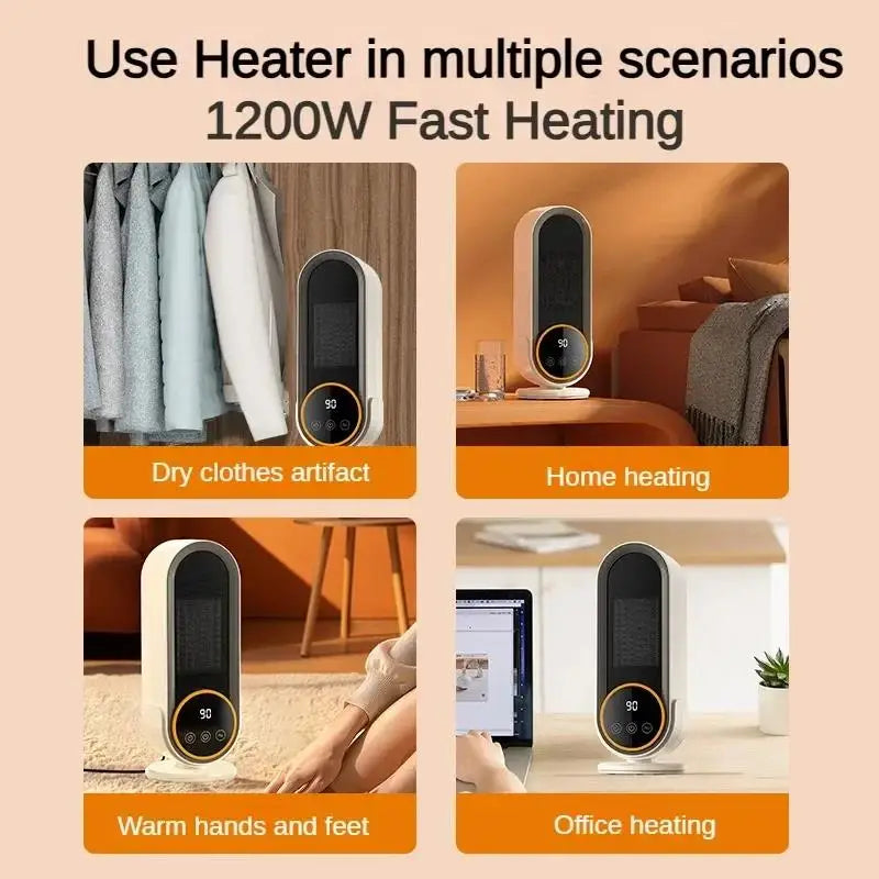 1200W Touch Screen Space Heater with Remote Control and Timing