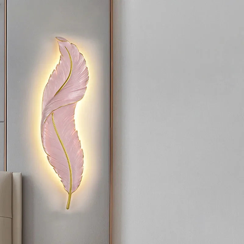 Modern LED Feather Wall Sconces Decor Lighting