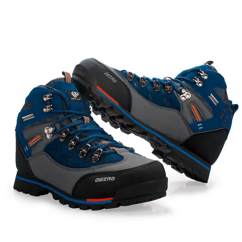 Genuine Leather Hiking Shoes High-top Waterproof