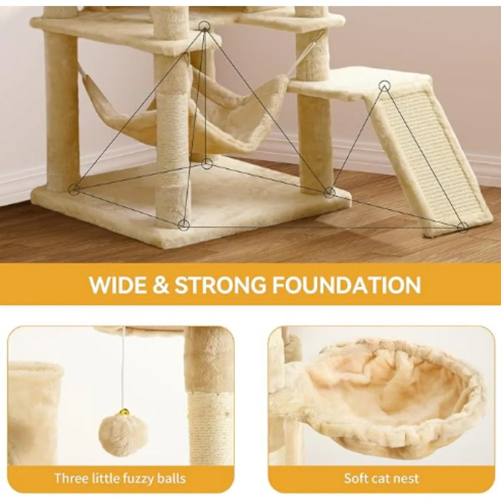 Cat Tree Tower for Indoor Cats 75 Inches