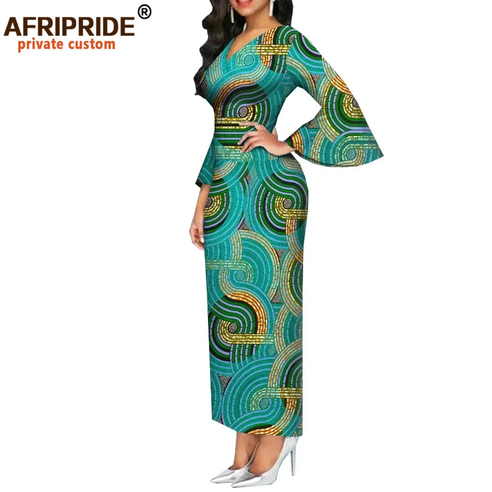 African Dashiki Bodycon Long Dress