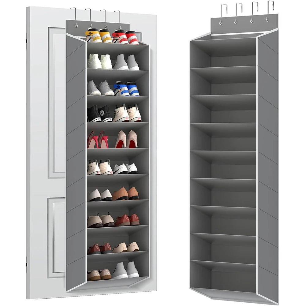 Space Saving Over The Door Shoe Organizer Holds 20 Pairs
