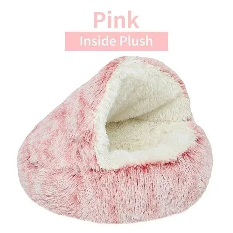 Plush Round Cat Bed Pet Mattress Warm Soft Comfortable