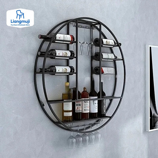 Wine Display Rack Wall Mounted Iron