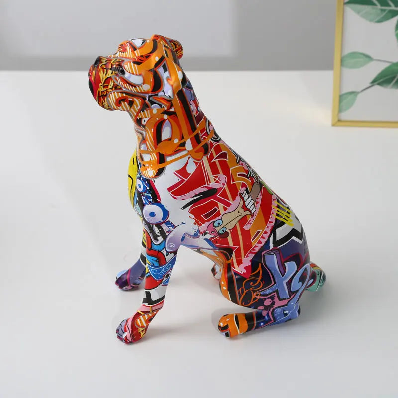 Creative Painted Art Water Boxer Dog Decorations