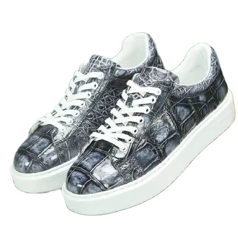 Fashion Crocodile Skin Genuine leather sneakers