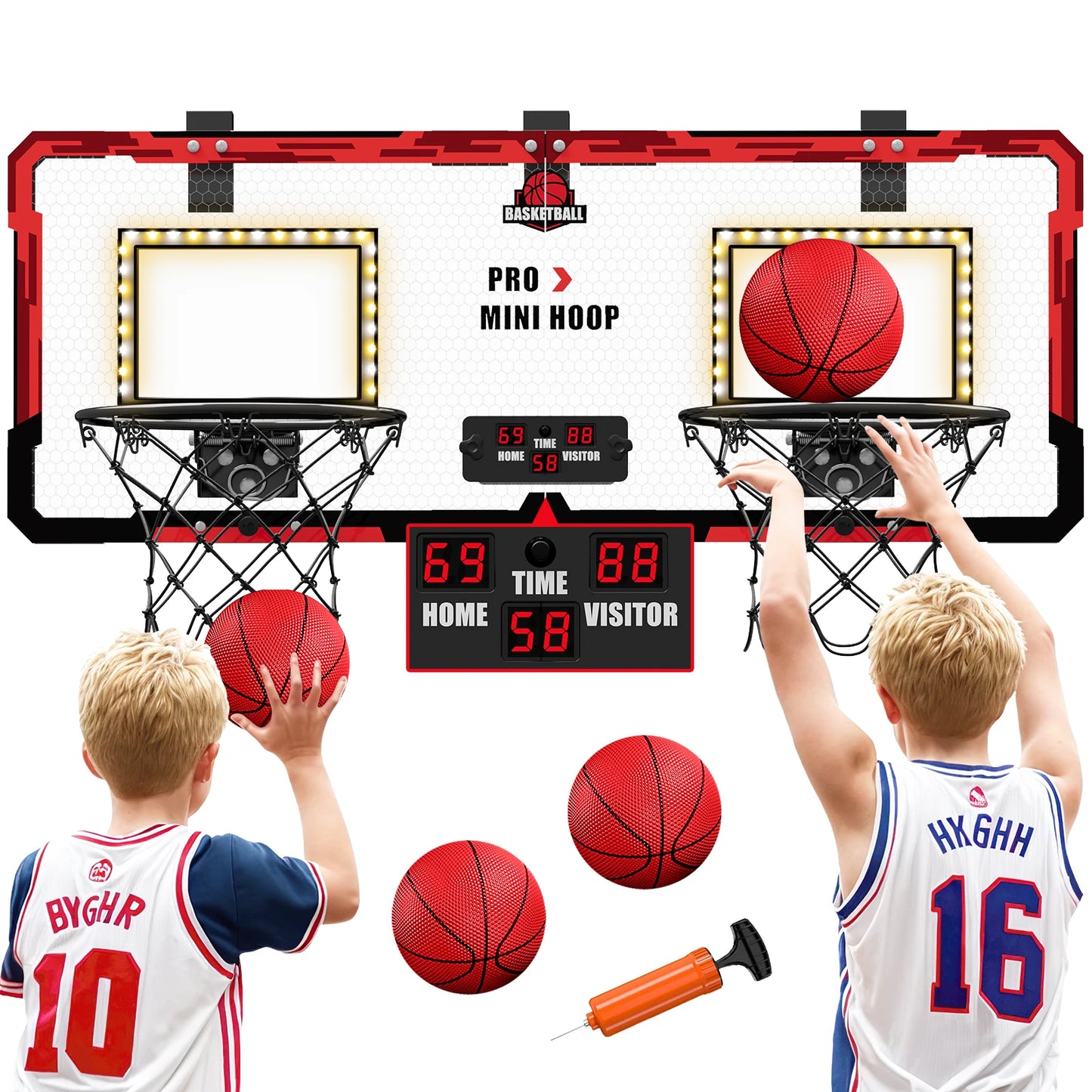 Basketball Hoop Double Home Scoring Hoop Set