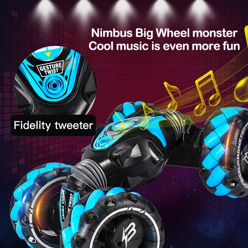 4WD RC Gesture Induction Music Light Stunt Remote Control Car