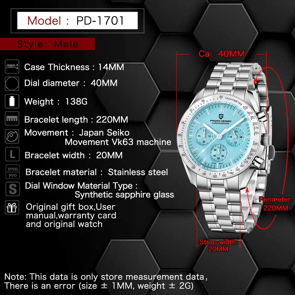 Moon Watch Mens Quartz Chronograph
