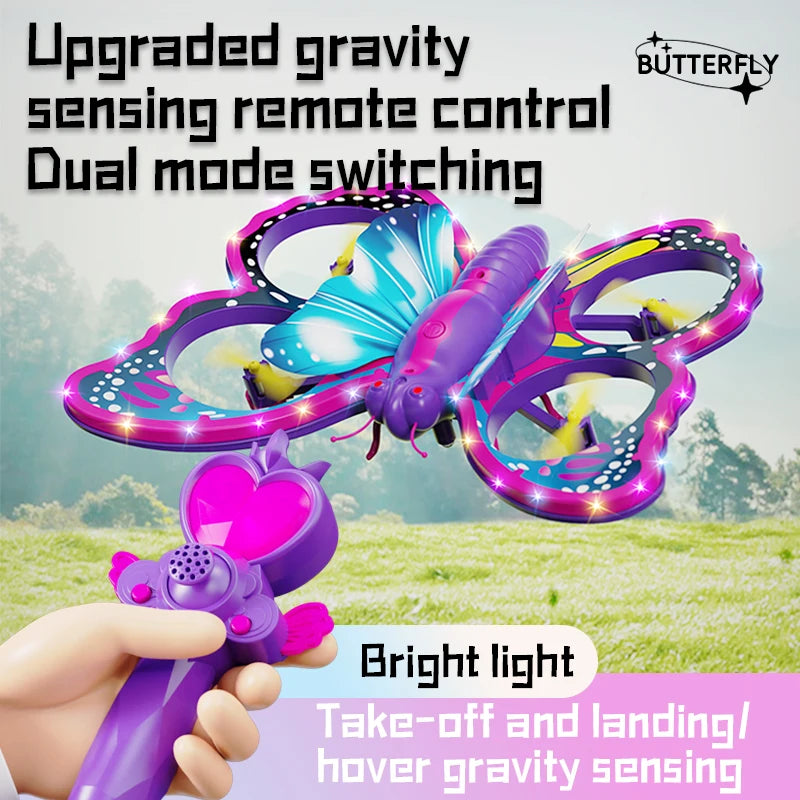 V40 Glitter Butterfly Remote Control 2.4GHz Gravity Sensing Mini Drone