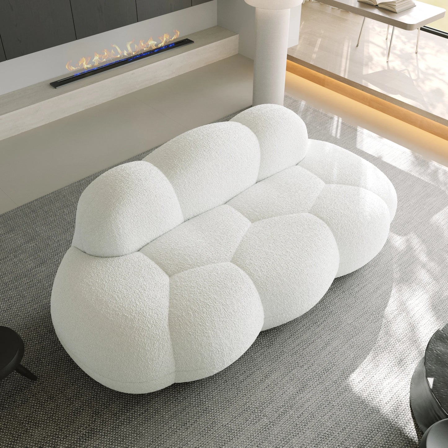 Modern Cloud Shaped Couches for Living Room Comfy Upholstered Cloud Shaped Leisure Sofa Couch for Bedroom Apartment