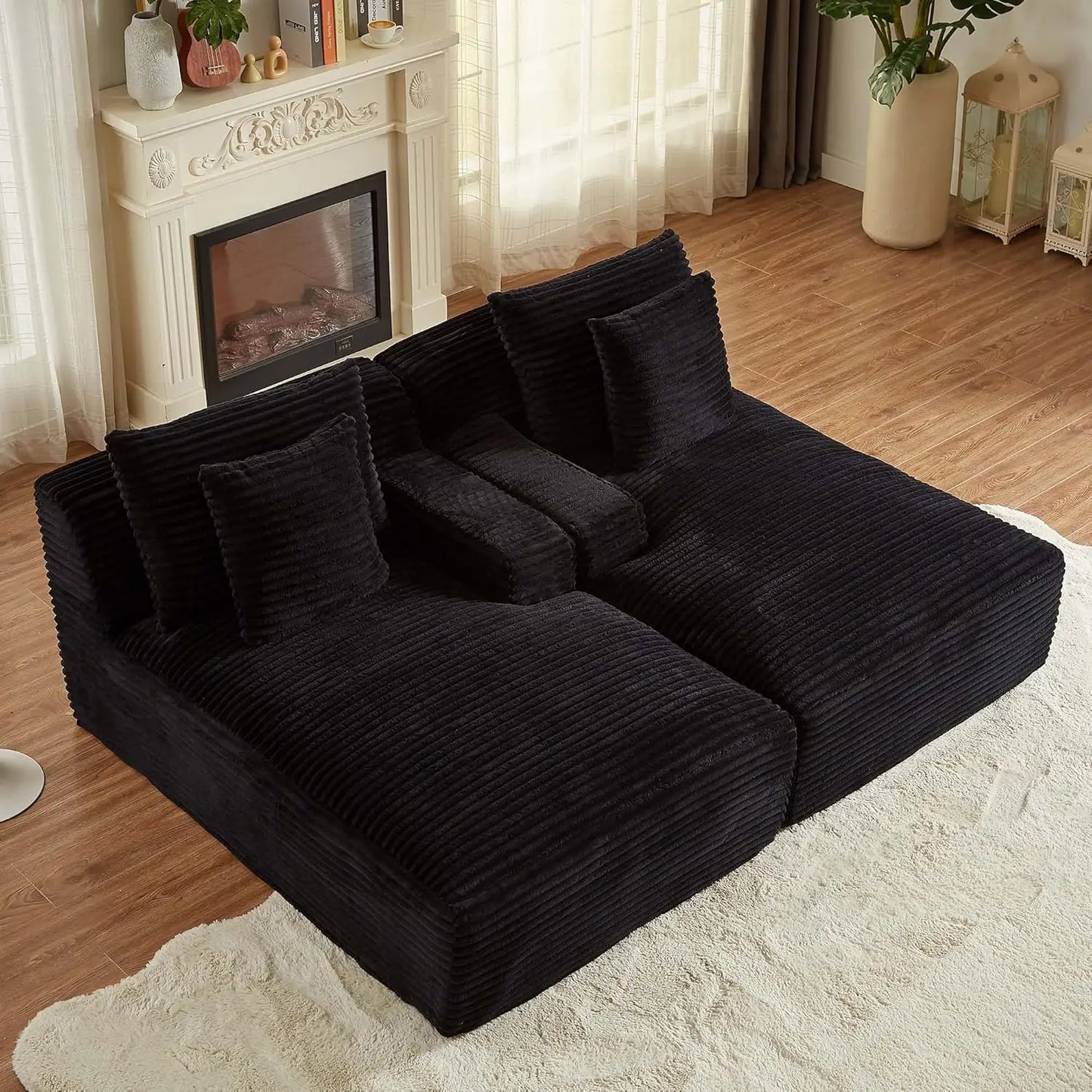 78” Oversized Double Chaise Lounge
