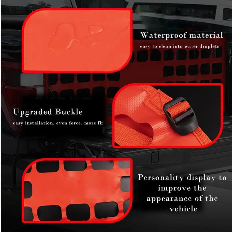 Car Trunk Cargo Net Heavy Duty Stretchable Nylon Mesh