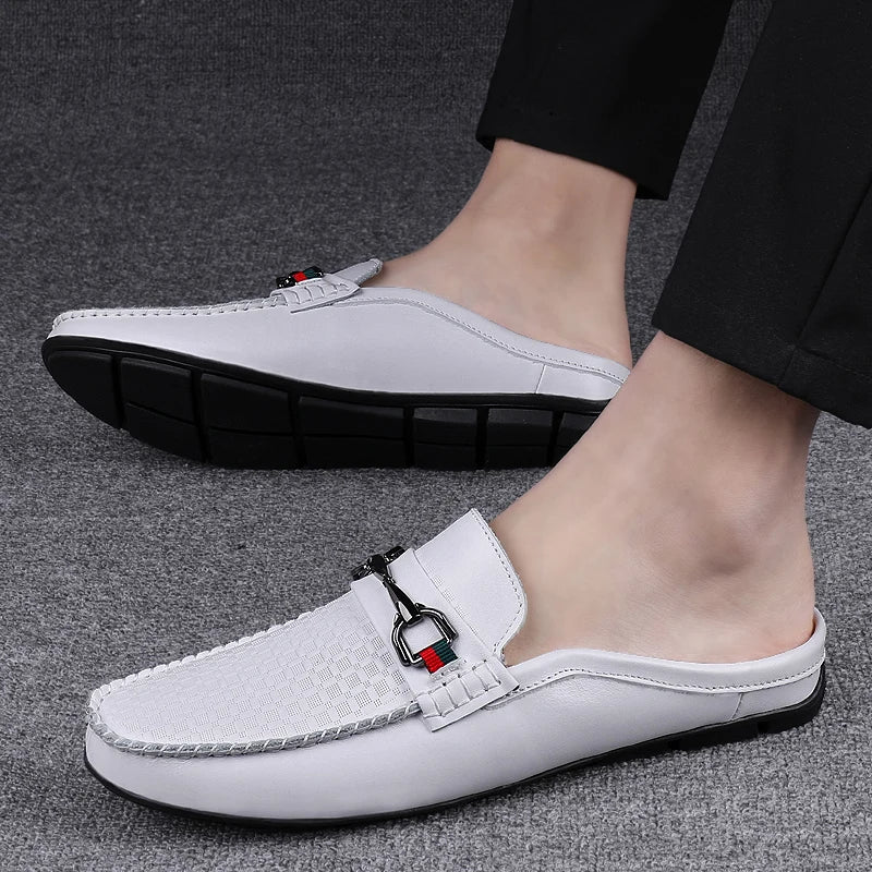 Moccasins Casual Italian Style Luxury Brand Half Loafers