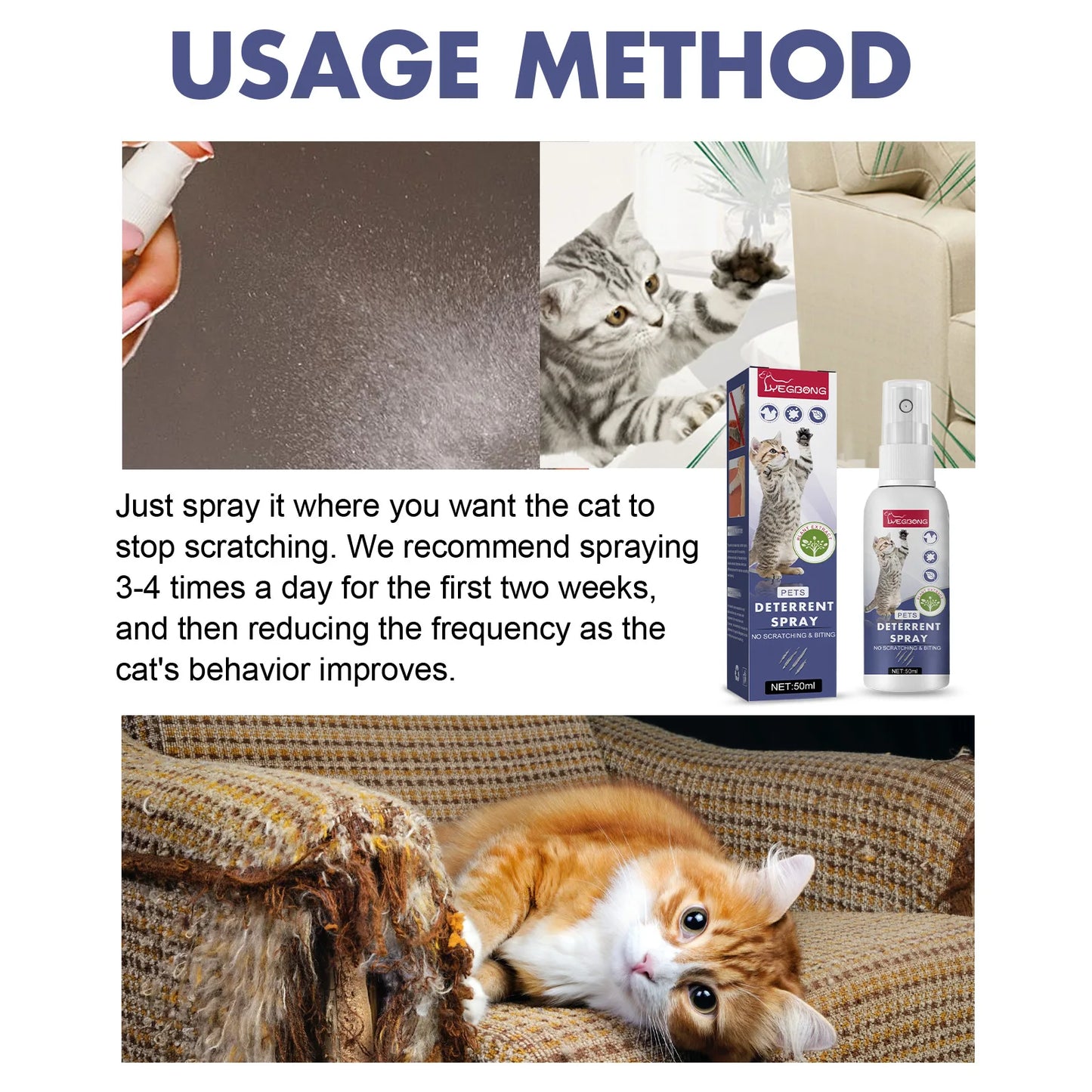 Cat Scratch Deterrent Spray Natural
