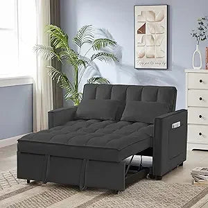 65'' Convertible Sleeper Sofa Bed with Adjustable Backrest