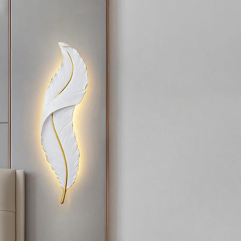 Modern LED Feather Wall Sconces Decor Lighting