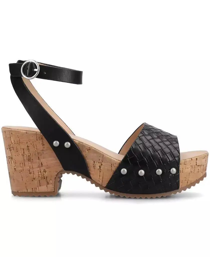 Journee Collection Vanessa Open Toe Platform Clog Heels