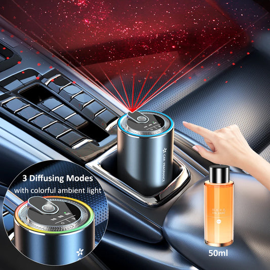Car Aroma Diffuser with LED Starry Ambient Light