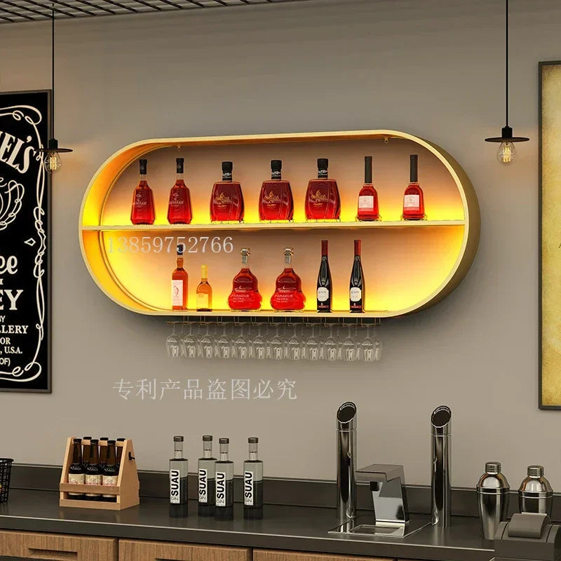 Storage Display Wall Wine Rack Modern Shelf