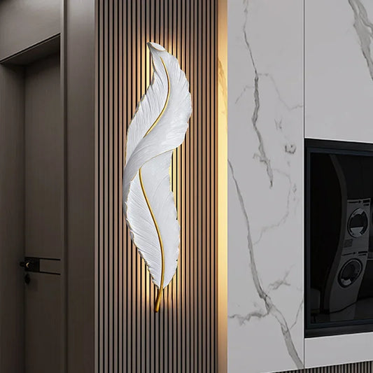 Modern LED Feather Wall Sconces Decor Lighting