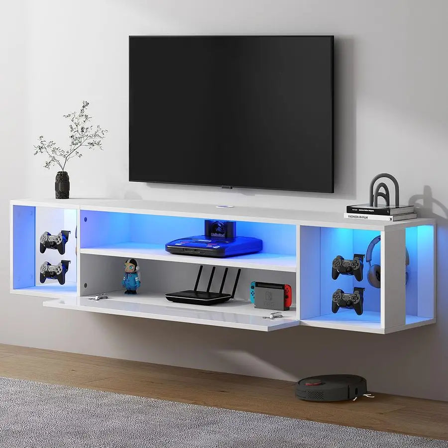 Floating TV Stand Wall Mounted with Lights