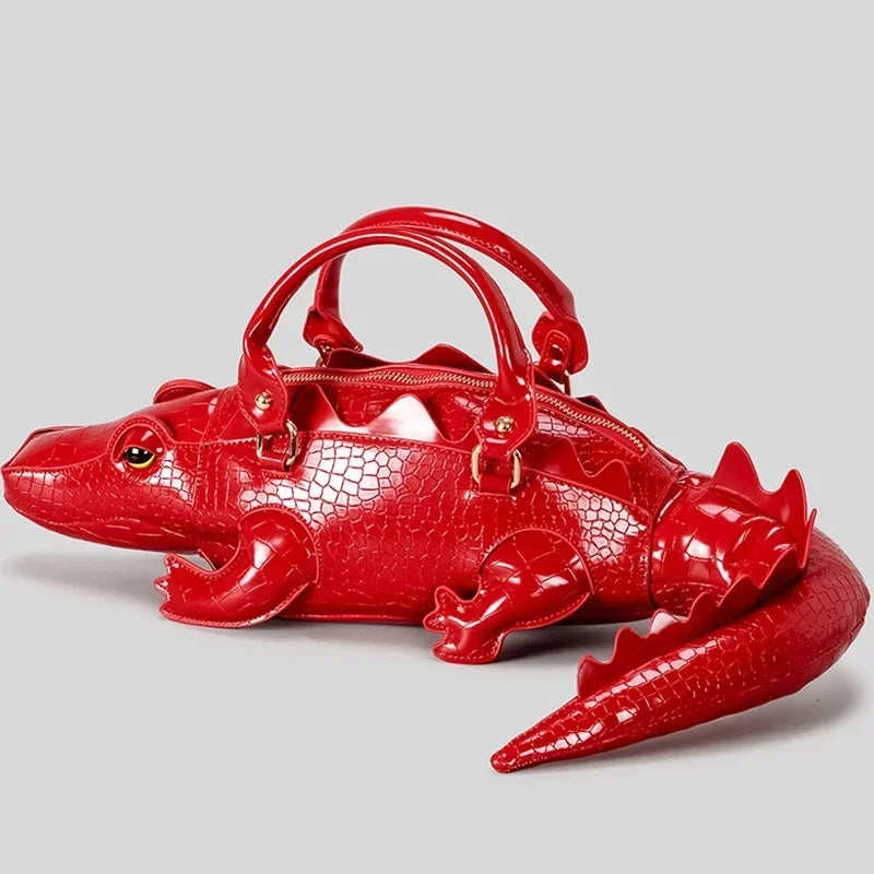 High Quality Handmade Crocodile Shape Shoulder Bag