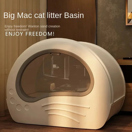 Cat Litter Box Fully Enclosed Drawer Anti-splash and Odor Isolation