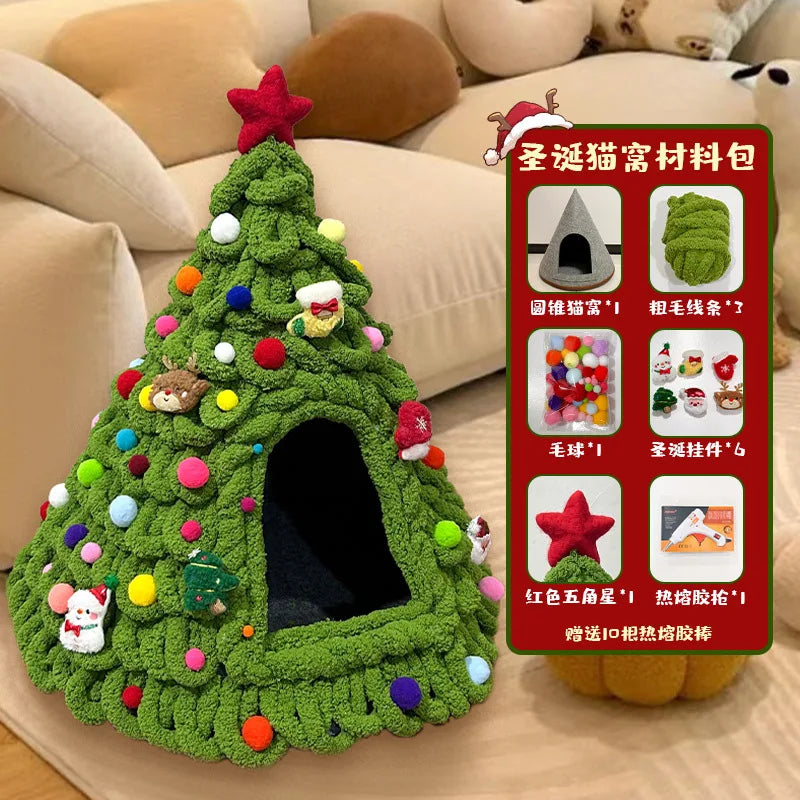 Christmas Tree Bed DIY Yarn Tools Package Homemade