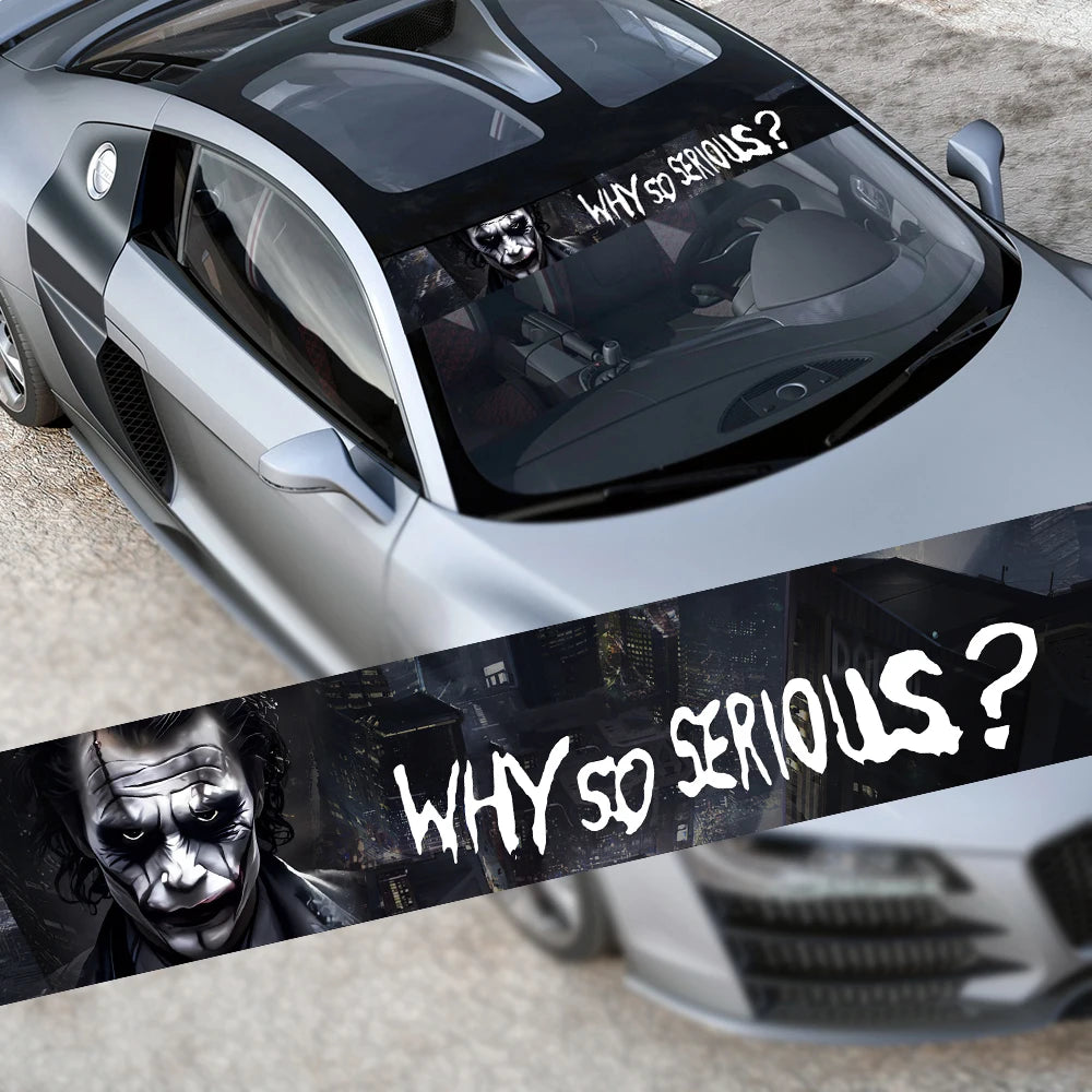 Why So Serious Joker Front Rear Windshield Window Stickers