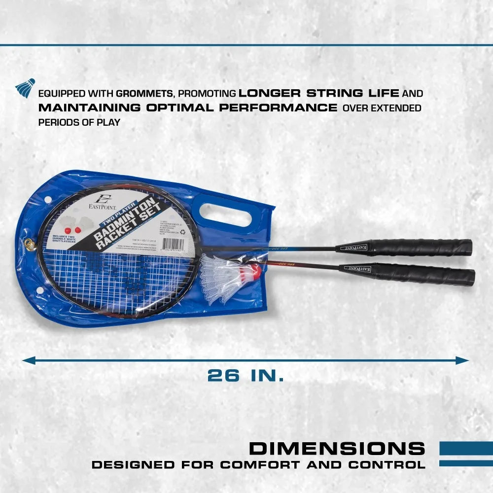 2 Player Badminton Racket Set