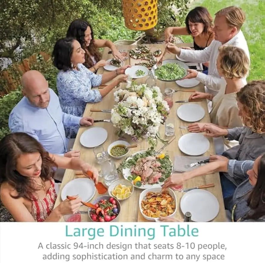 8 to 10 Person 94" Expandable Dinning Table