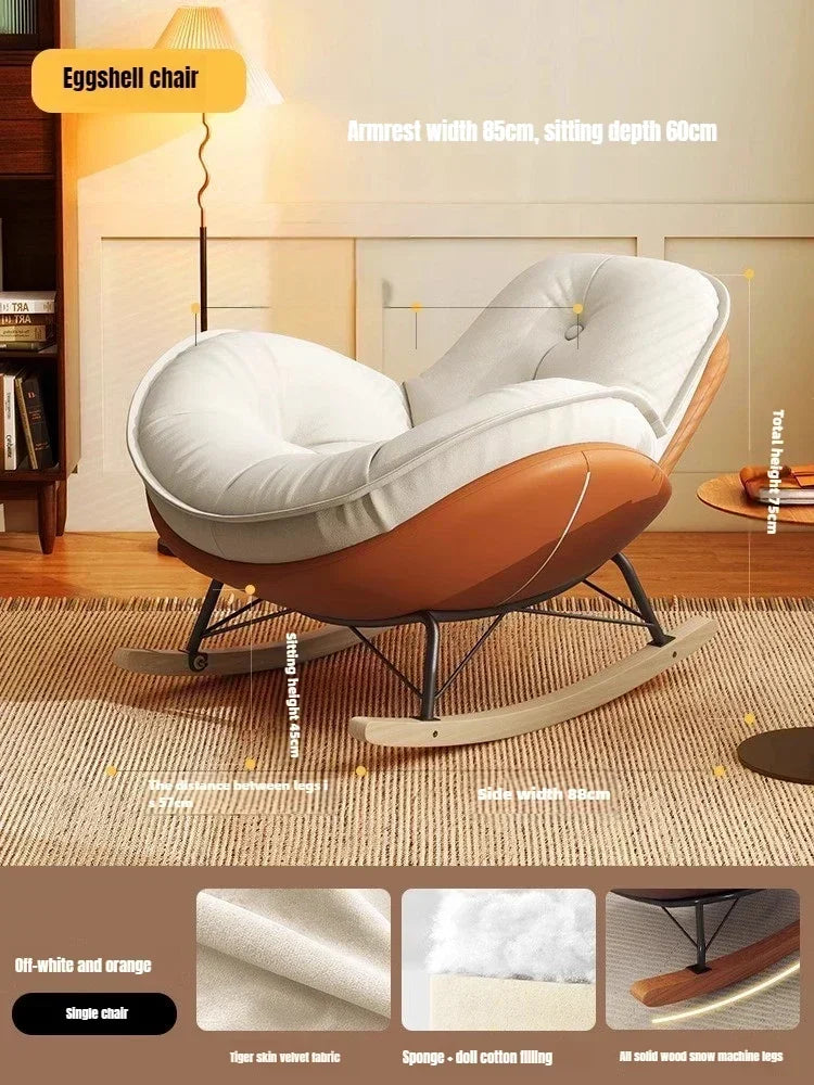 Modern Luxury Honeycomb Lazy Rocking Chair