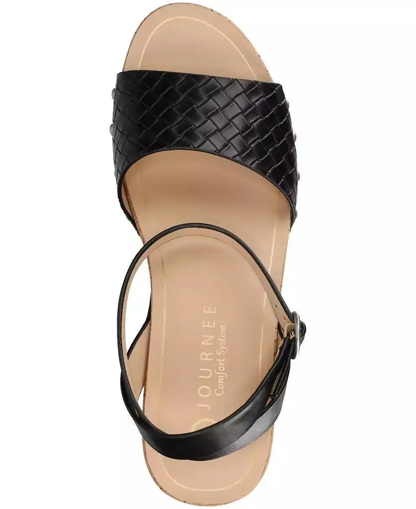 Journee Collection Vanessa Open Toe Platform Clog Heels