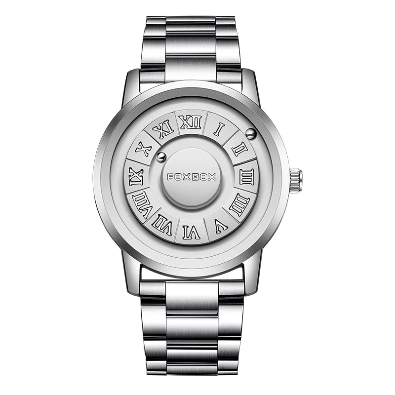 Scrolling Iron Ball Magnetic Pointer Waterproof Wristwatch