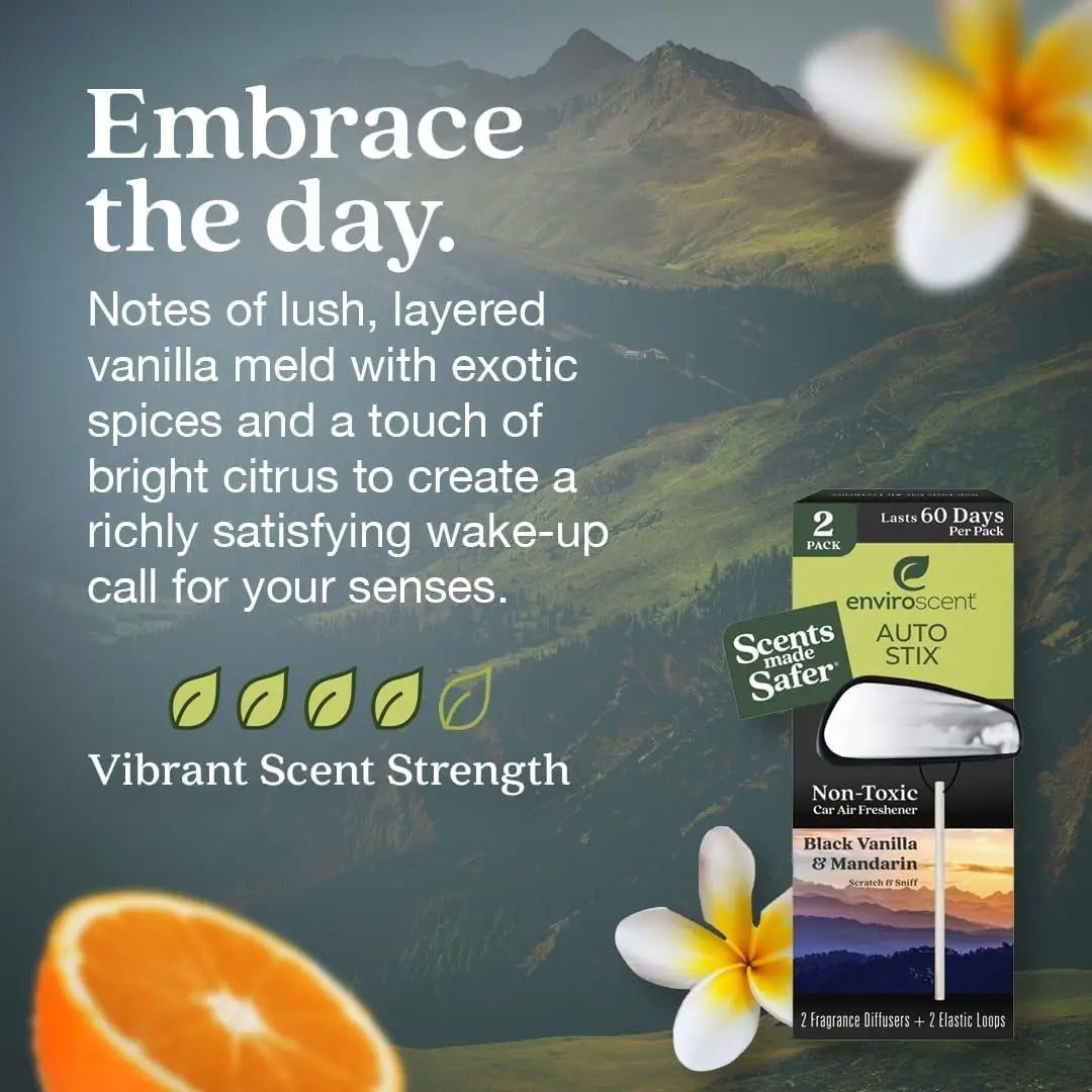 Natural Car Air Freshener with Essential Oils Lasts 480 Days 8 Pack
