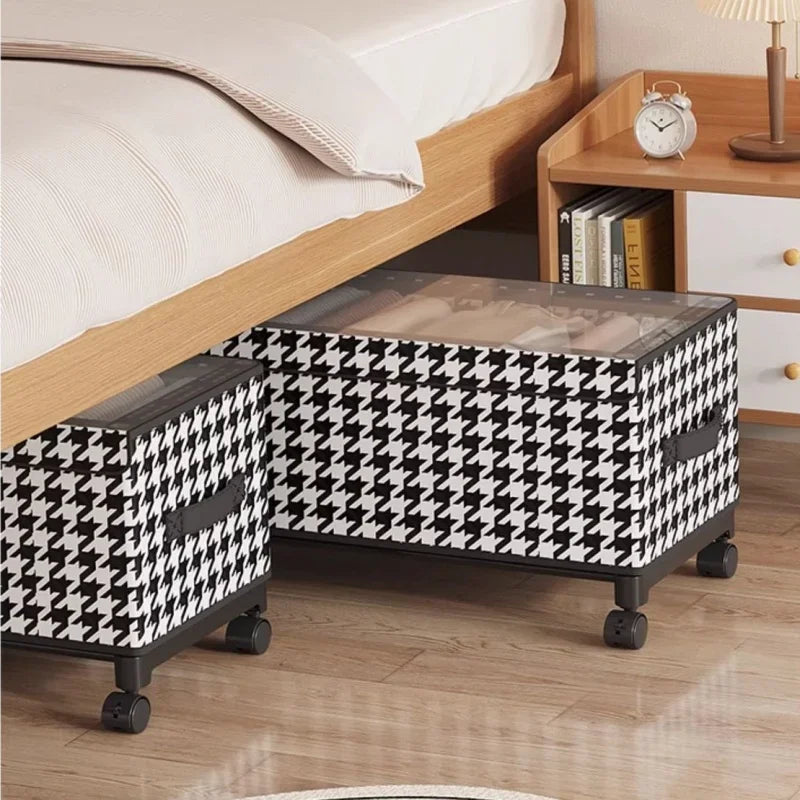 Large Capacity Clothes Storage Box with Wheels