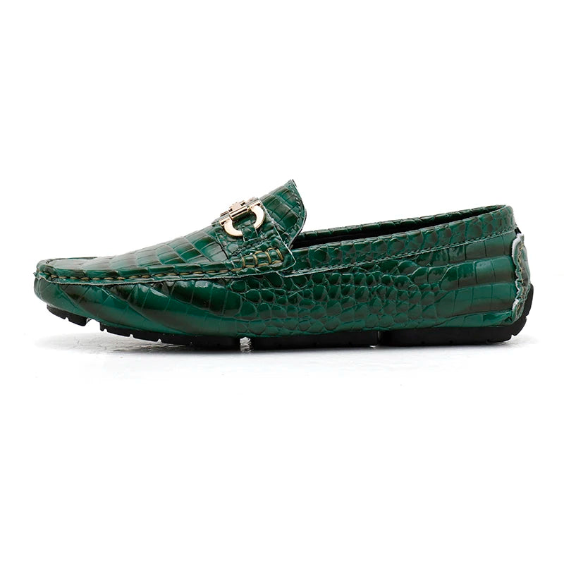 High Quality Snakeskin Leather Mens Loafers
