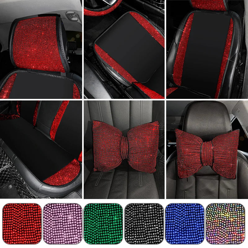 Ladies Car Interior Shiny Diamond Car Seat Cover