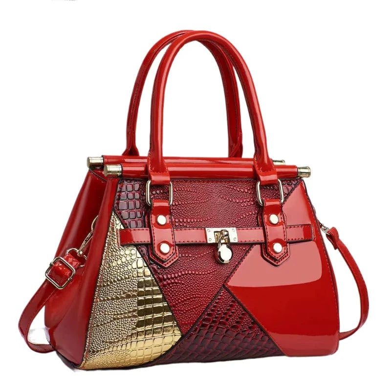 Fashionable Luxury Texture Lizard Pattern Shoulder Bag