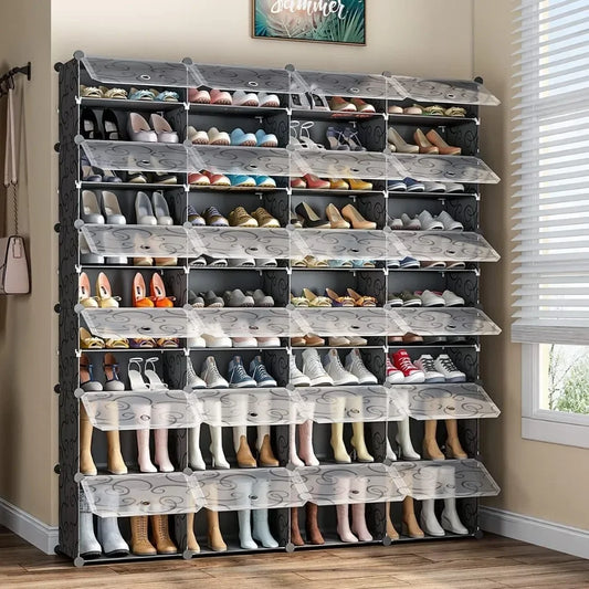 72 Pairs Shoe Organizer Expandable Storage Cabinet