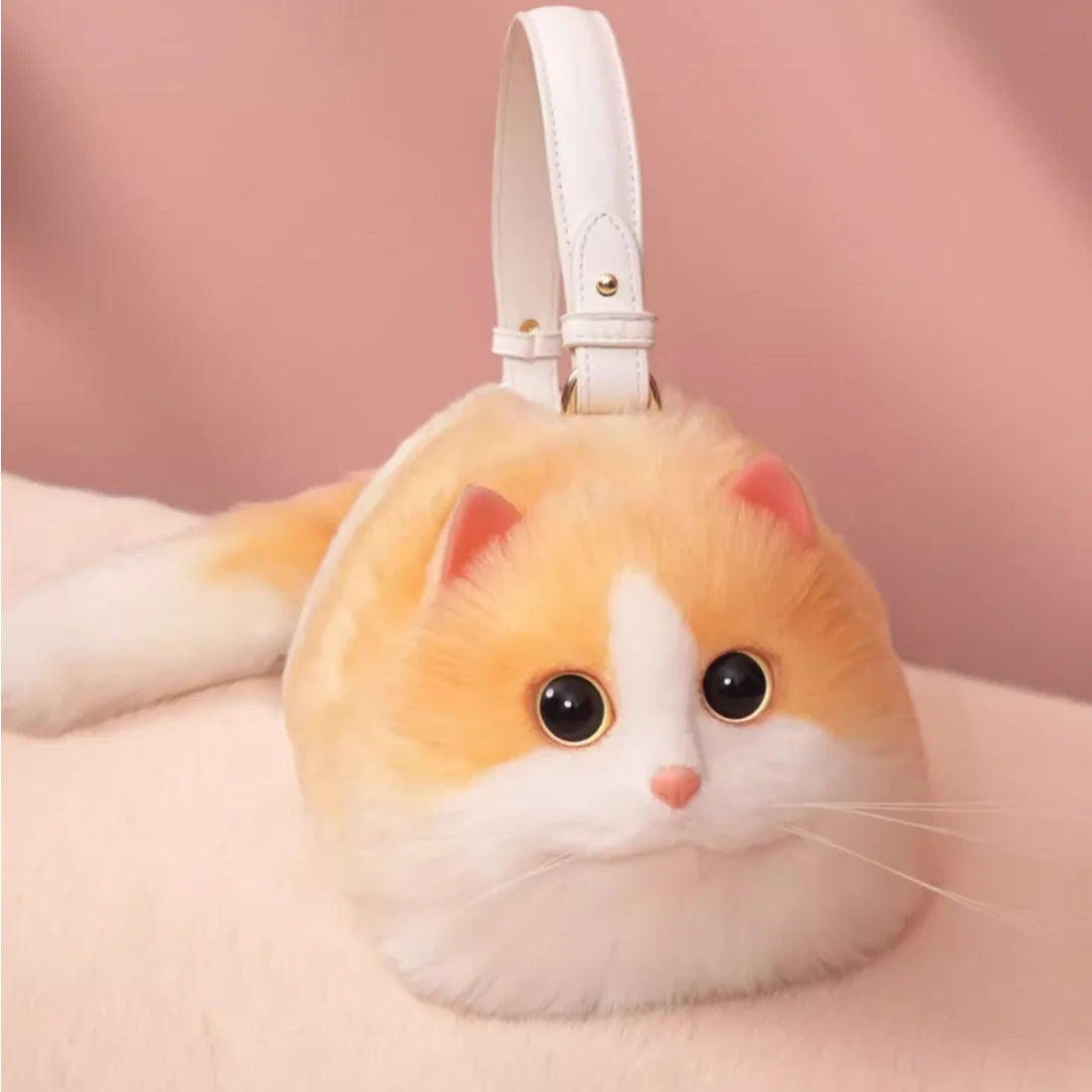 Versatile Hand Made Plush Cute Cat Bag
