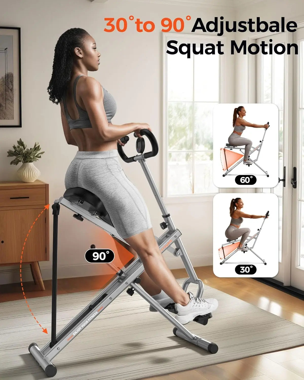 Squat Machine 330lbs Foldable Adjustable