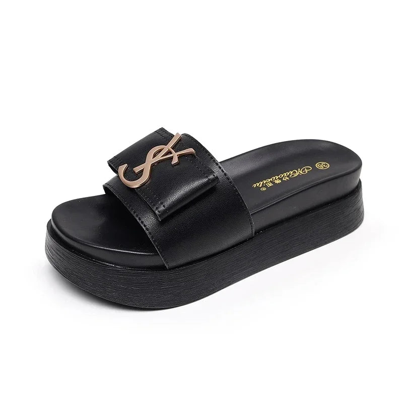 Design Slides Fashion Letters Open Toes Slippers
