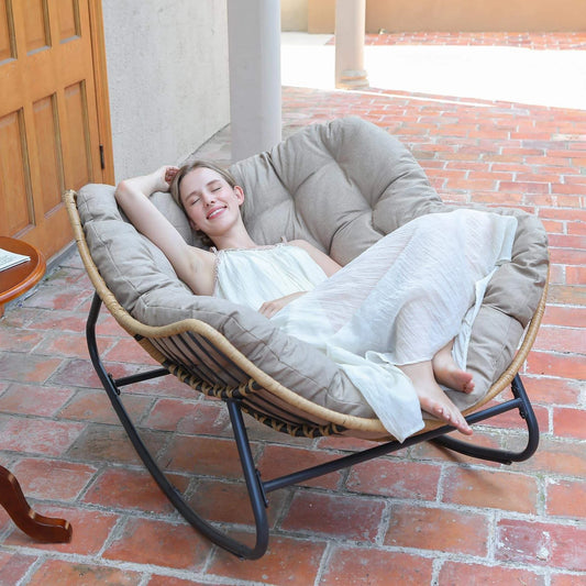 Single Rocking Chair Nordic Style Lazy Sofa