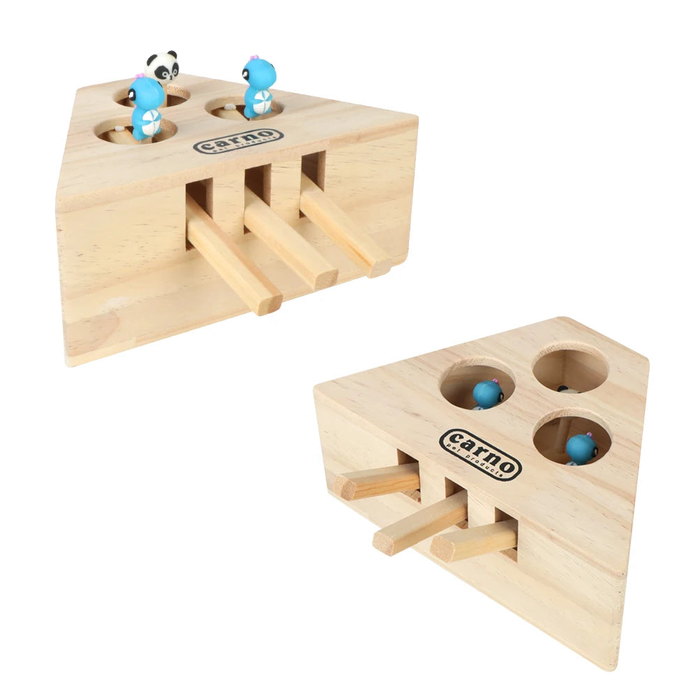 Mouse Holes Interactive Wooden Cat Hunt Toy